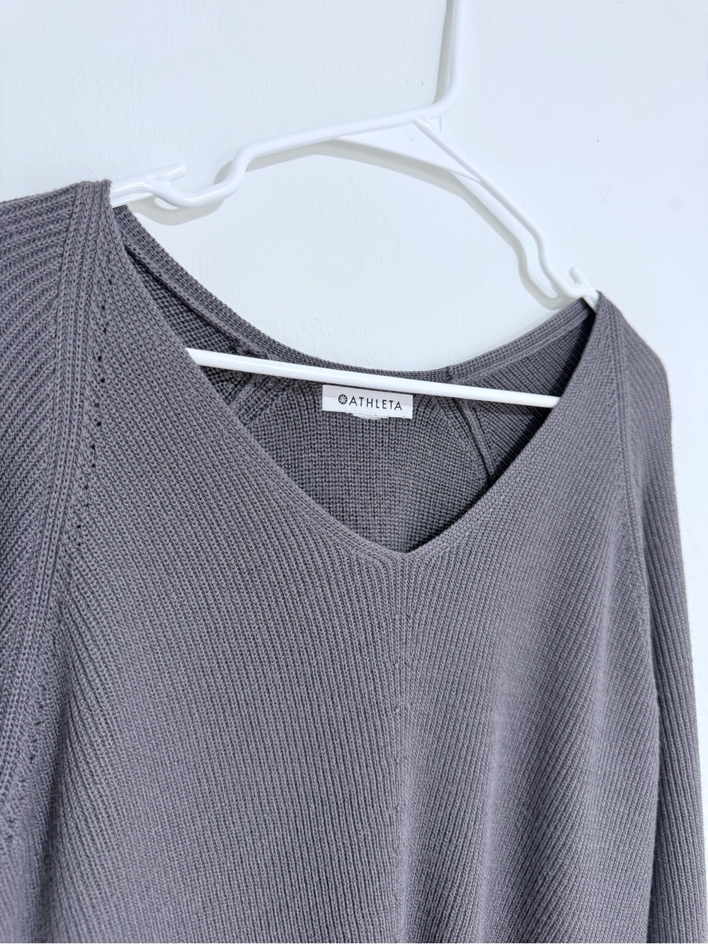 Athleta V-Neck Knit Sweater in Nightfall Purple - Picture 2 of 5